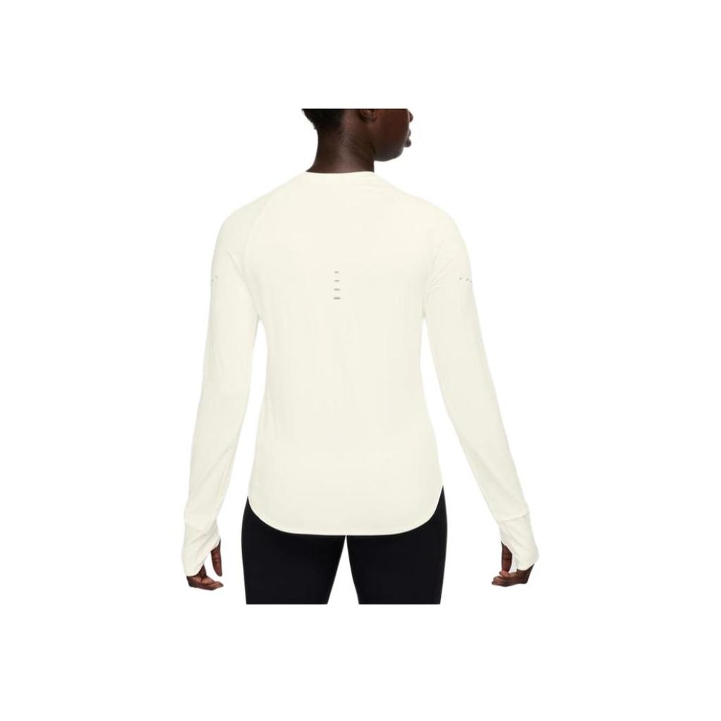 Nike As W Nk Swift Series Simple Round Neck Pullover Long Sleeve T-Shirt Women Tops Off-White HQ0504-133