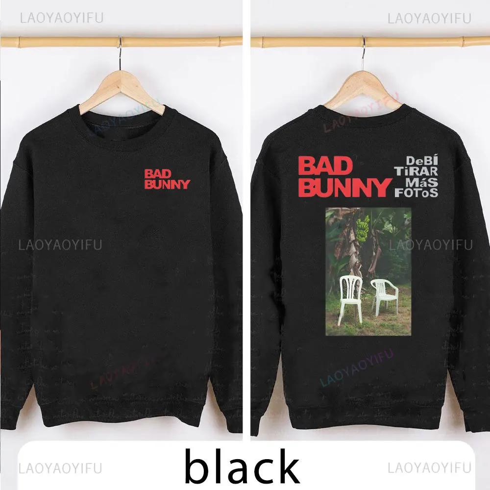 2025 Bad Bunny Debi Tirar Mas Fotos Hoody Latin Music Reggaeton Streetwear Wo Oversized Pullover Hoodied Collar Hoodie Tops