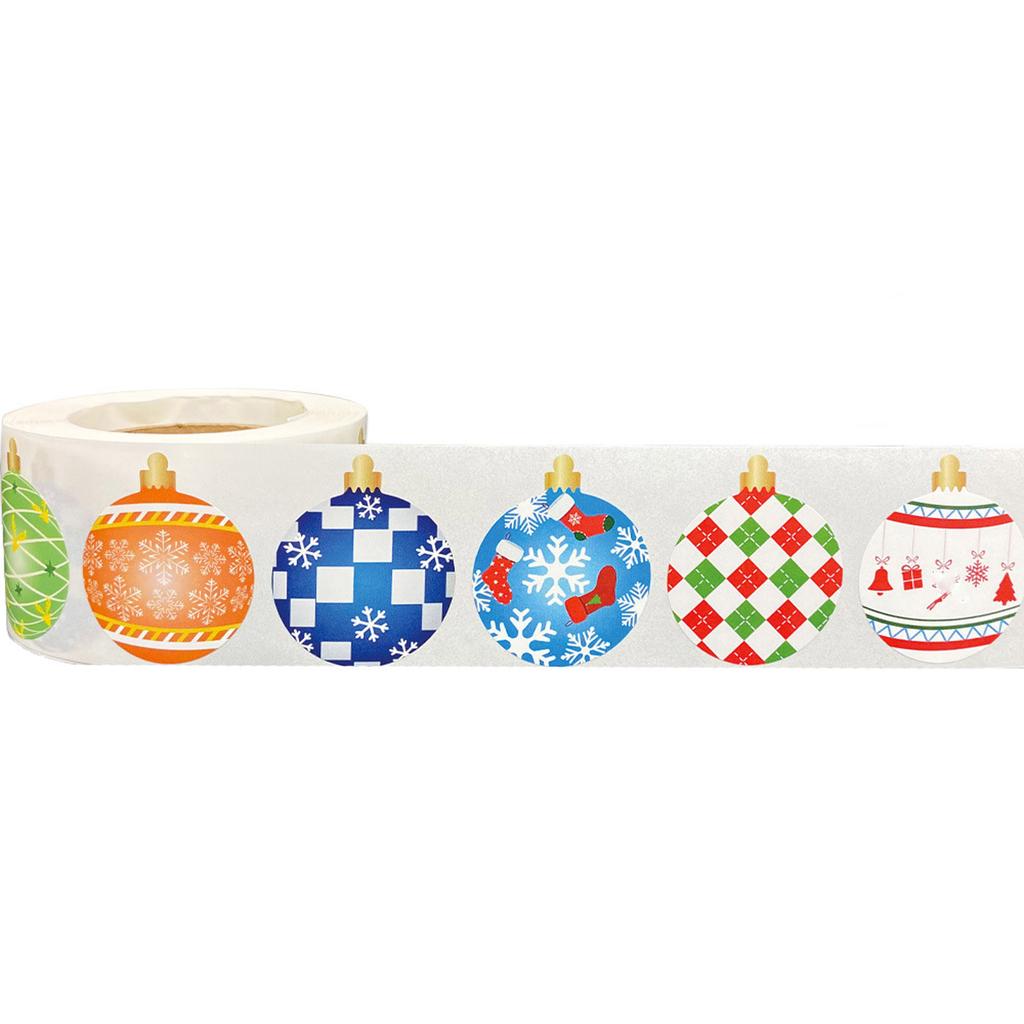 Roll Up Sticker Christmas Day Decorative Gift Series Self-adhesive Sticker Label