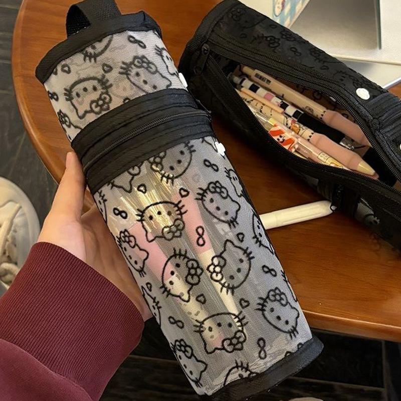 

Креативный Портативный Пенал Hellokitty Косметичка Коробка для хранения карандашей Многофункциональная Коробка-органайзер для кистей для макияжа