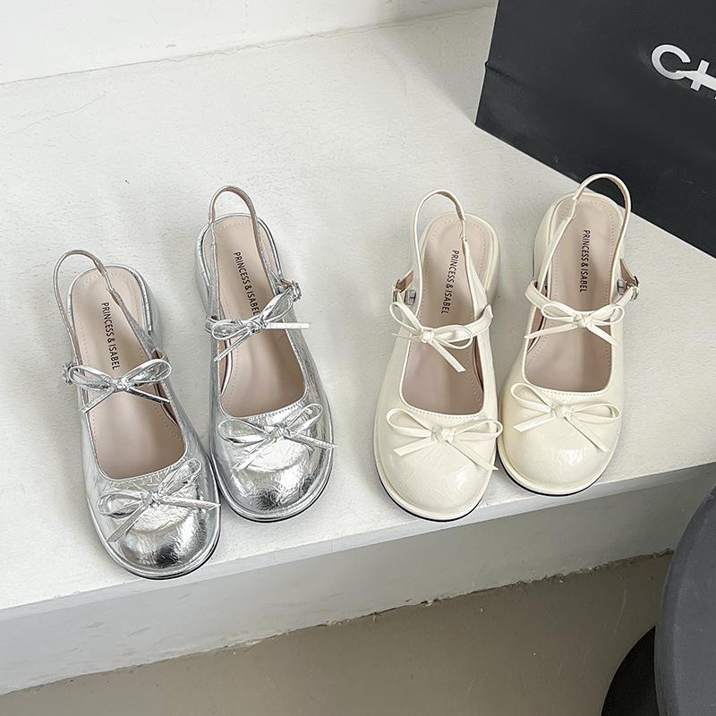 White French Fairy Style Thick Heel Bag Head Sandals Women's 2025 New Summer Skirt Mary Jane Single Shoes