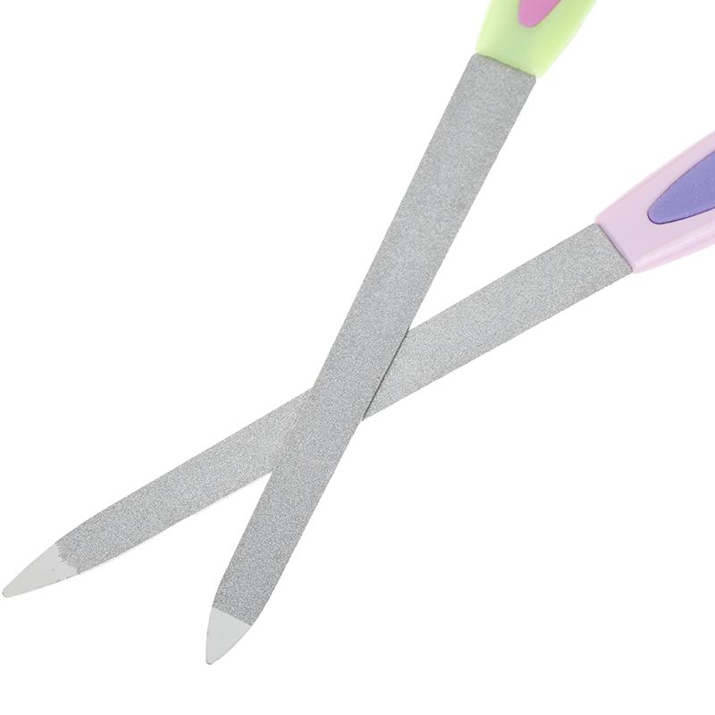 Double Sides Metal Nail File Buffer Grinding Rod Scrub Manicure Pedicure Tools