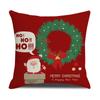 Christmas Pillow Cover Christmas Pillow Linen Cartoon Print Holiday Home Bed Cushion Cover