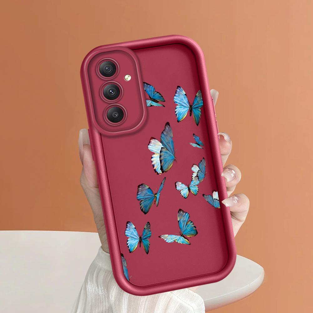 

Мягкий силиконовый квадратный чехол с рисунком лестницы для телефона, полное покрытие, противоударный защитный резиновый чехол для камеры для Samsung Samsung S24 Ultra 5G темно-красного