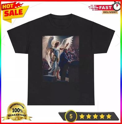 Trump Engel Attentatsversuch Überlebender Trump 2024 Unisex Schweres Baumwoll-T-Shirt