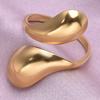 Glossy Water Droplet Finger Rings For Women Men Accessories Silver/Gold Color Stainless Steel Ring No Fade Vintage Kpop Jewelry