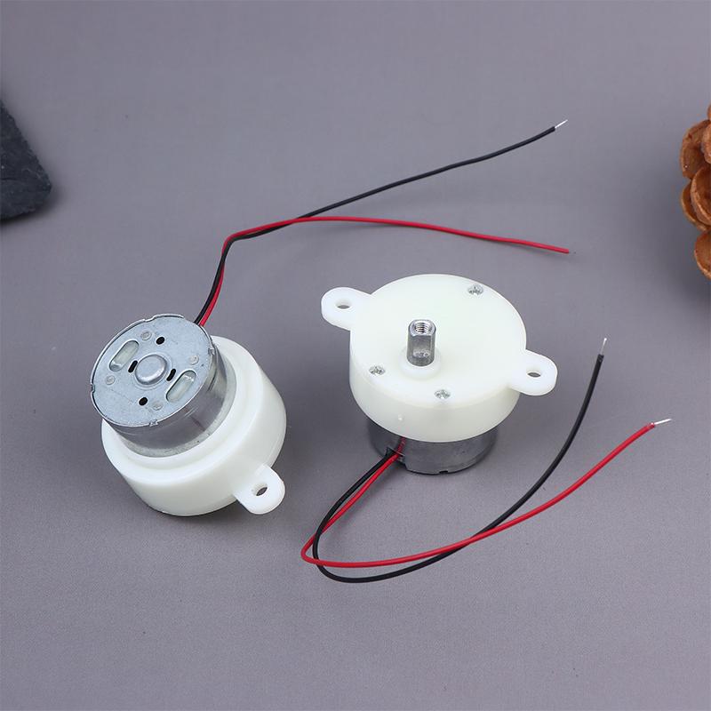 Dc 3V-7.4V 5V 12Rpm Slow Speed Mini 300 Gear Motor Micro 32Mm Plastic Gearbox Gear Reduction Motor Diy Stage Lights Toy Model