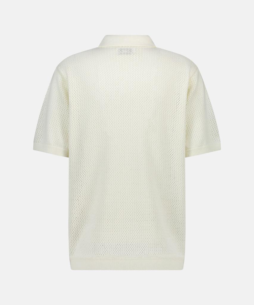 Sun Love Crochet Knit Polo Ivory