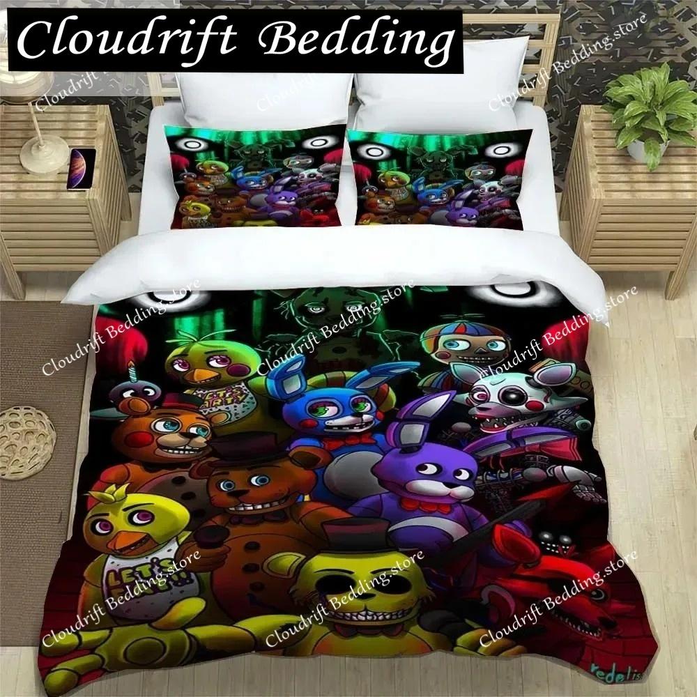 F-Five-Nights At Freddy´s FNAF Bedding Sheet Set King Twin Double Boys Bedding Mircofiber or Polyester Duvet Cover