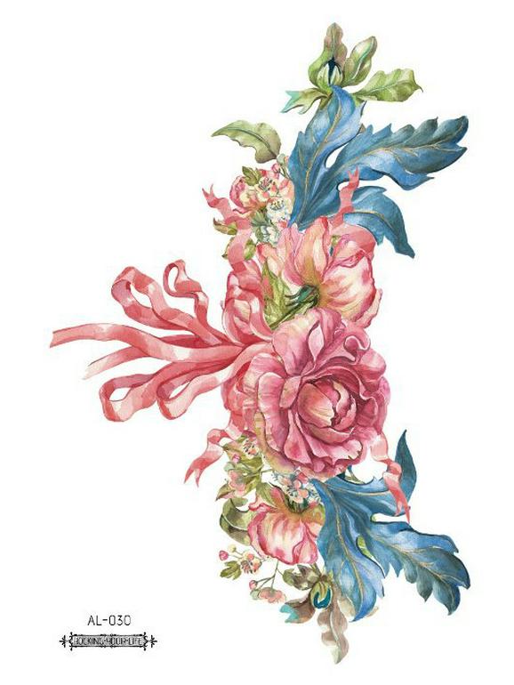 

Водонепроникна тату-наклейка Rekalong Goddess Floral для руки та грудей 210x150mm