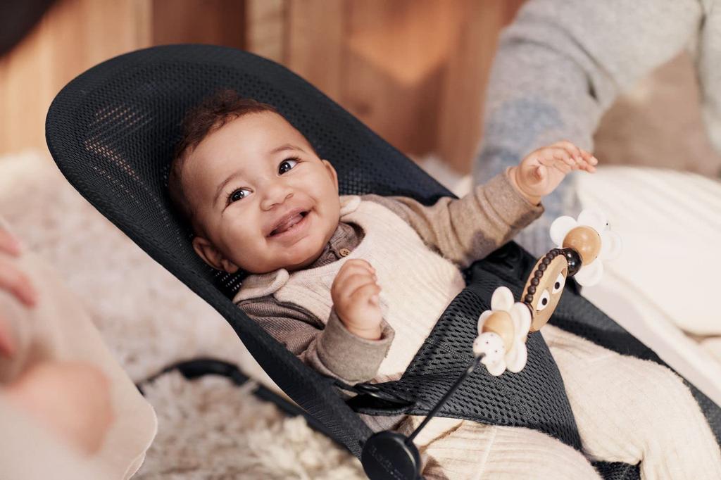 BabyBjorn Bouncer Wooden Toy, Black/White