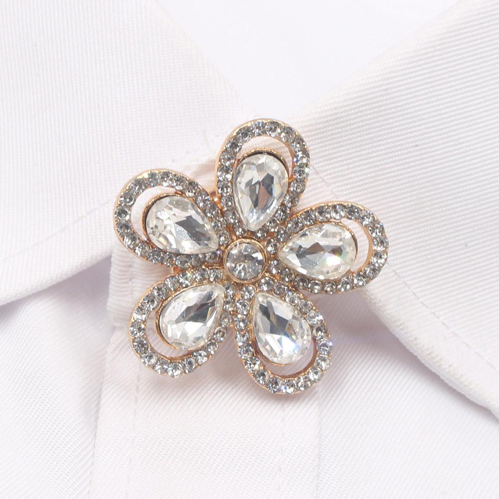 Sparkling 1 piece 35MM Flower Water Droplet Glass French Shirt Cufflink Set DIY Simple Cufflinks Wedding Clothing Accessories