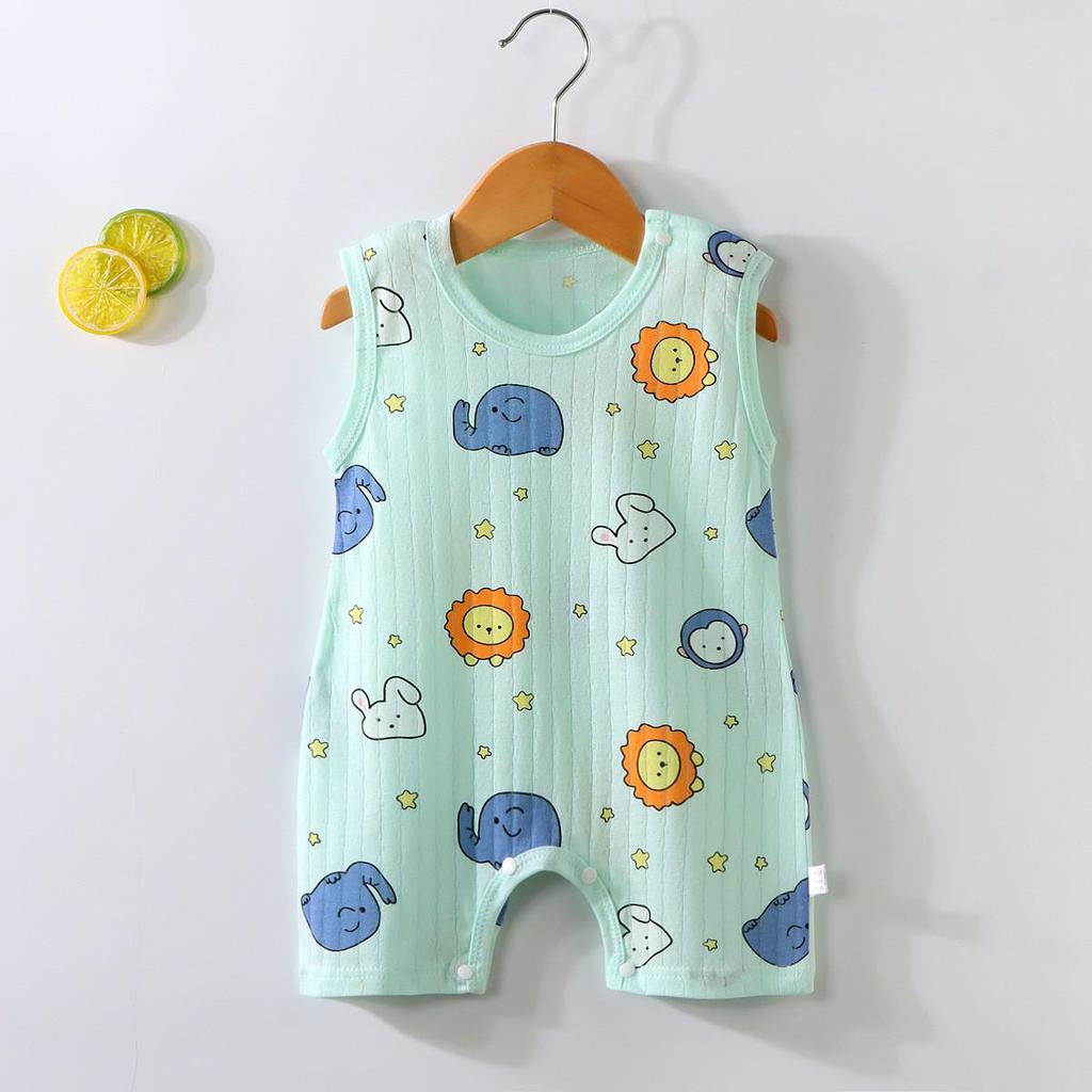 Zomer Romper Baby Koreaanse Stijl - Mouwloos Cartoon Katoenen Bodysuit