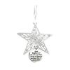 Yousheng Christmas Friendship Charm Gift Metal Hanging Snowflake/Star/Round/Snowman Shaped Decoration with Blessing Inscription Love for Friend Family