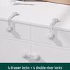 Children's Adjustable Safety Lock for Drawers, Cabinets, and Refrigerators - Anti-Pinch, Transparent, Baby-Proof Latch.