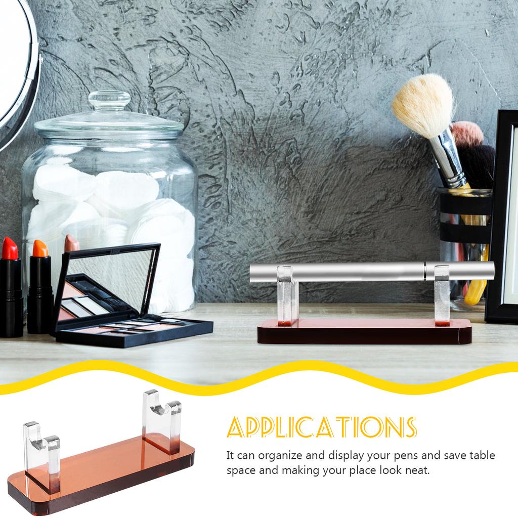 Strong Acrylic Pen Display Stand Pen Storage Rack for Ballpoint Fountain Eyebrow Nail Art Pens Brushes Makeup Tools Home Office