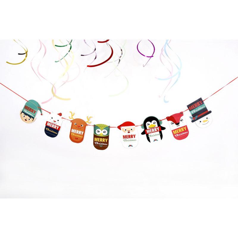 Cartoon Weihnachtsfeiertagsbanner und Hängeflaggen
