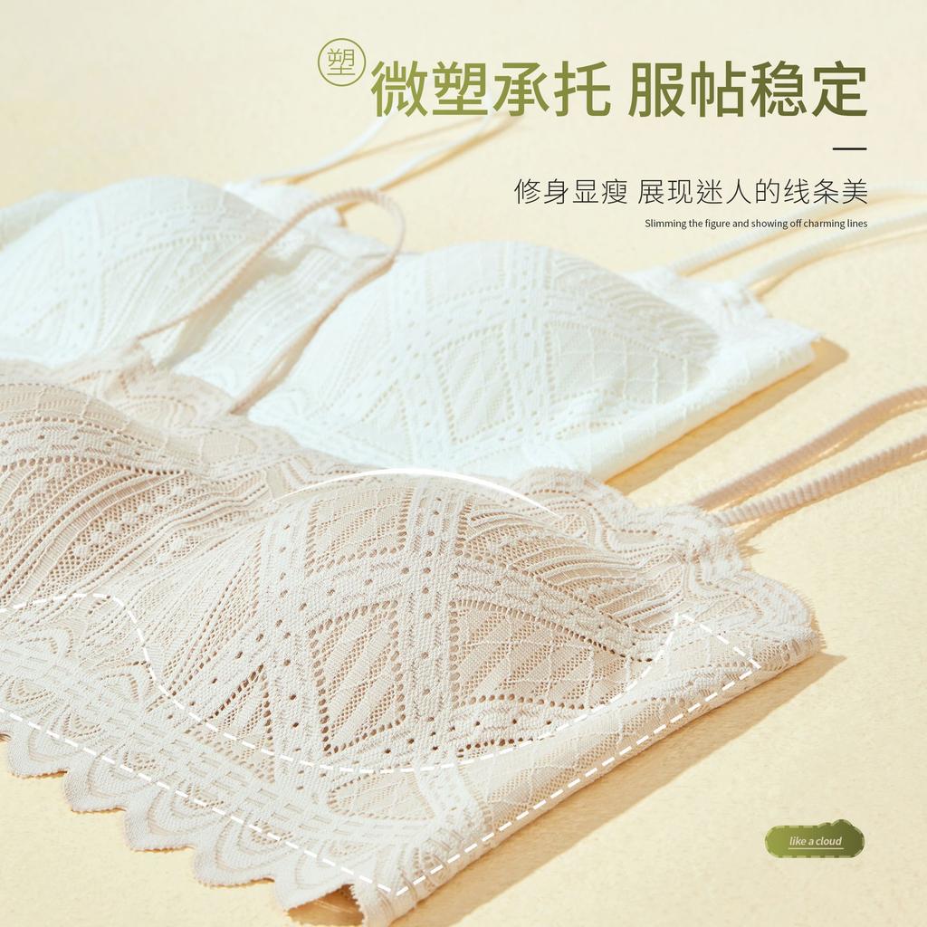 Summer liquid foundation lace tube top underwear women's short versatile outer wear anti-light chest wrap inner base small sling