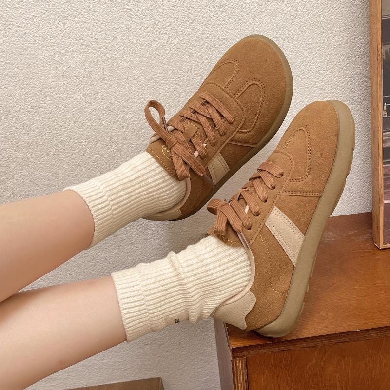 Fashion Autumn New Fashion Trend Women's Casual Shoes College Style Comfortable Wide Toe Soft Flat Shoes Casual Outdoor Sports Shoes