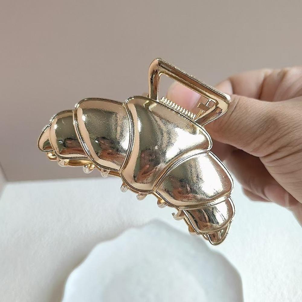 Hairpin Croissant  Hair Grab Hair Clip Metal Shark Clip Sweet Cute Bread Hair Claw  Female