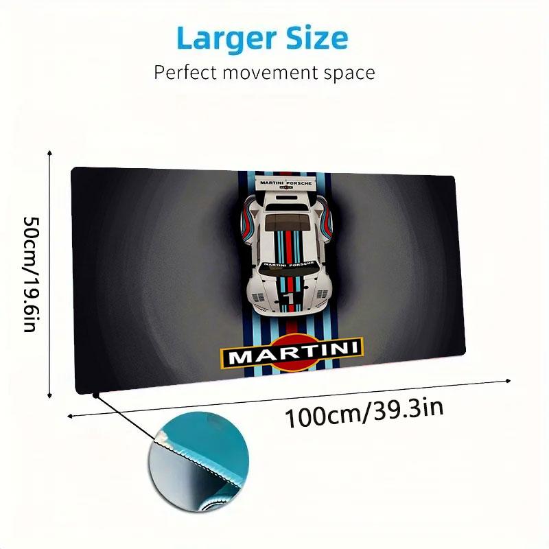 Martini Car Large Size Mouse Pad Large Gaming Table Cushion Nonslip Laptop Tablet Big Mousepad Xxl Mat Mini Pc Playmat With Lock Edge