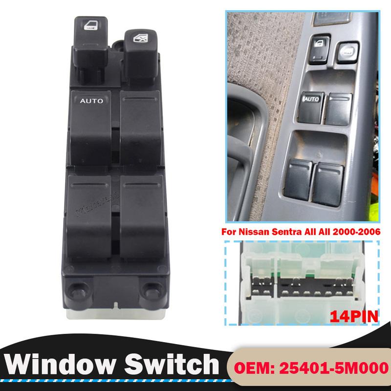 

Power Window Master Control Switch 25401-5M000 for Nissan Sentra 2000 2001 2002 2003 2004 2005 2006 254015M000