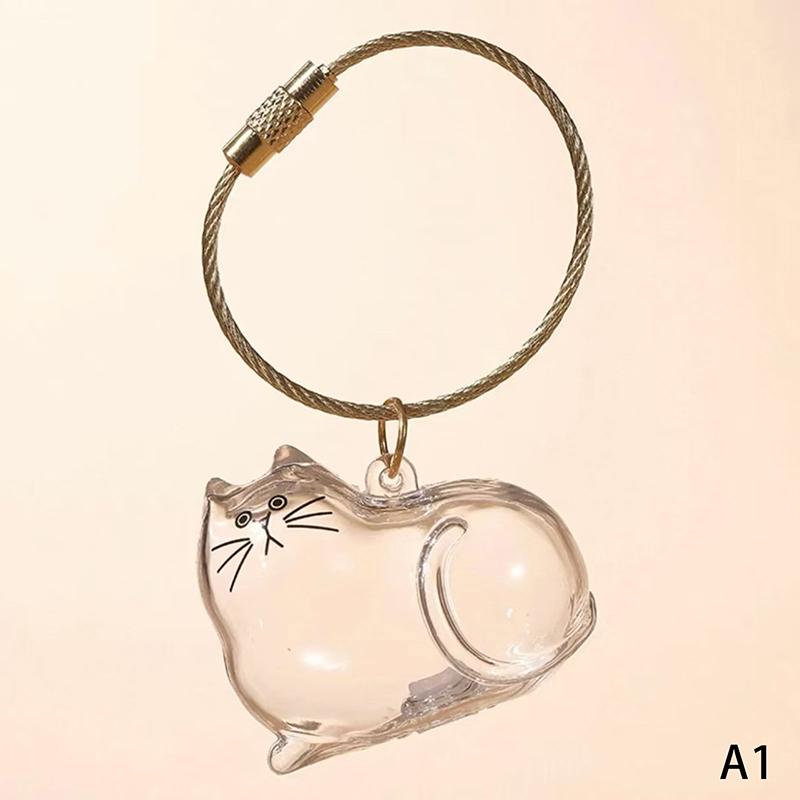 1/6Pcs My Pet'S Fur Container Cat Hair Storage Box Hanging Cat Keychain Pendant Pet Hair Grooming Souvenirs Bag Hanging Decor