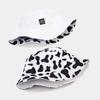 Unisex Cotton Cow Pattern Print Sun Hat With Sunshade And Antiinsect Function For Beach And Outdoor Activities