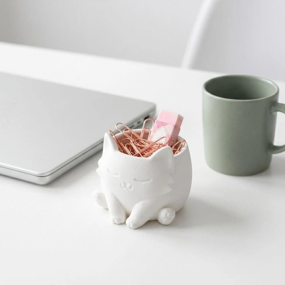 Ornaments Cat Shaped Flower Pot Lovely Mini Flowerpot Creative Succulent Flower Pot Table