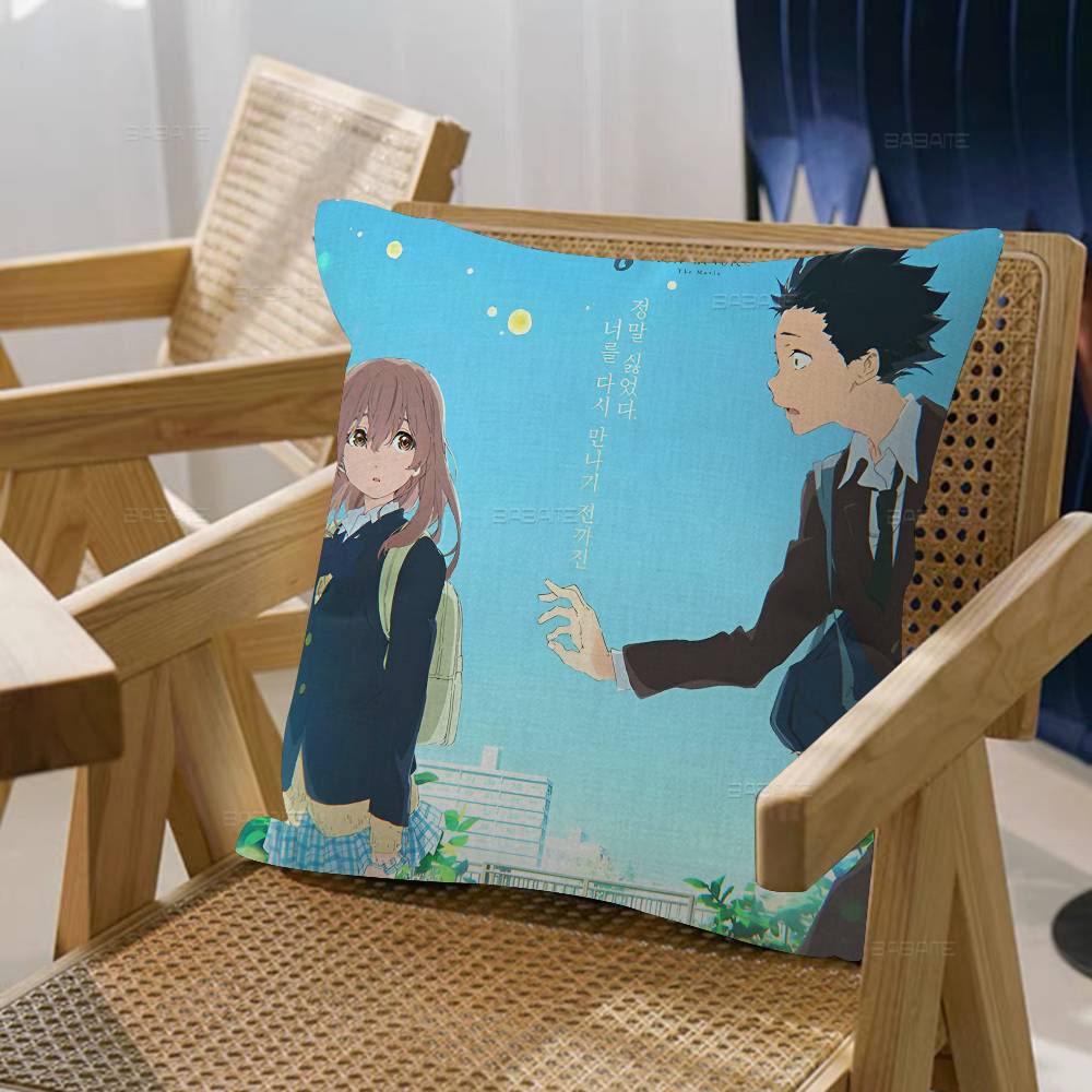 A Silent Voice Pillow Gift Home Office Decoration Bedroom Sofa Car Cushion Cover Case 45x45