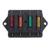 4 Way Blade Fuse Holder Box Waterproof with 4pcs Fuse for 12V24V Auto Car Marine Boat