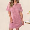Жіноча сукня з круглими рукавами, грудьми, великий розмір, кишеня, вінтажний стиль, шия, коротка потерта коротка сукня, суцільний колір