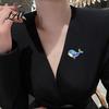 Ocean Life Enamel Pin Cartoon Sea Animal Metal Brooch Dolphin Whale Seahorse Octopus Brooch Badge Pin Hats Bags Scarves Clothes Decorative Accessory