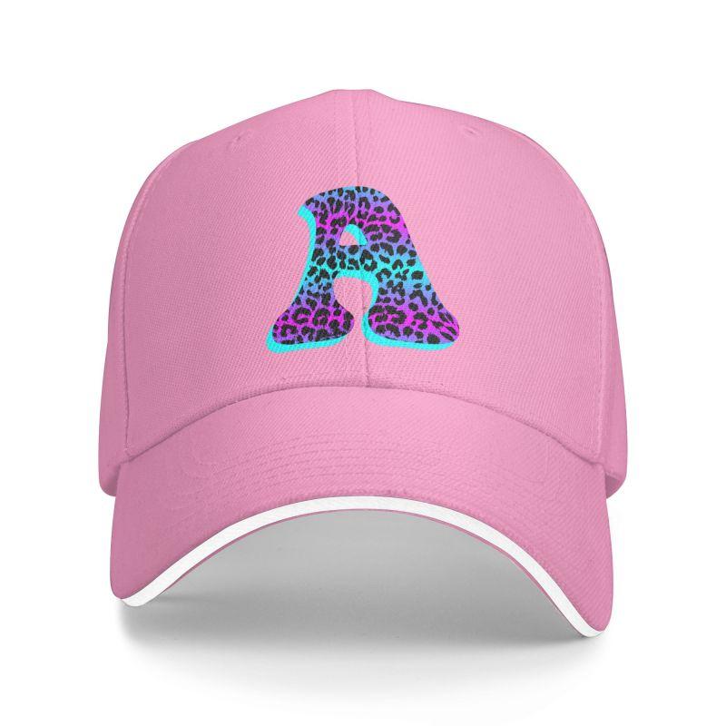 Casquette de baseball classique avec imprimé léopard lettre A pour femme et homme, personnalisable, ajustable, unisexe, style papa, hip-hop