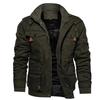 Autumn Winter Men's Warm Jacket Jacket Multi-pocket Zipper Lapels Thickened Cotton-padded Jacket Military Pilot Jacket