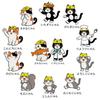 ZQX 4×5cm Set of 12 Car Work Cat Stickers Cat