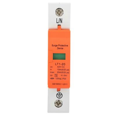 1P 10kA-20kA 420vAC Haus Schutz Niederspannungs Ableiter Gerät