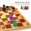 32Pcs Plastic Chess Pieces Multicolor Board Game Components Party Game Accessories Colorful Game Pawns Party Supplies