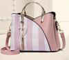 Borsa a mano trendy da donna 2025, stile coreano, color block, grande capacità, a spalla singola, crossbody