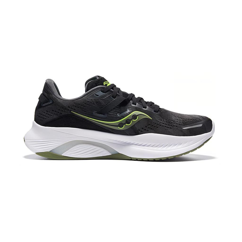 Saucony Guide 16 Comfortable Fabric Cushioning Support Rebound Low Top Training Running Shoes Men sneaker Black Green S20810-34