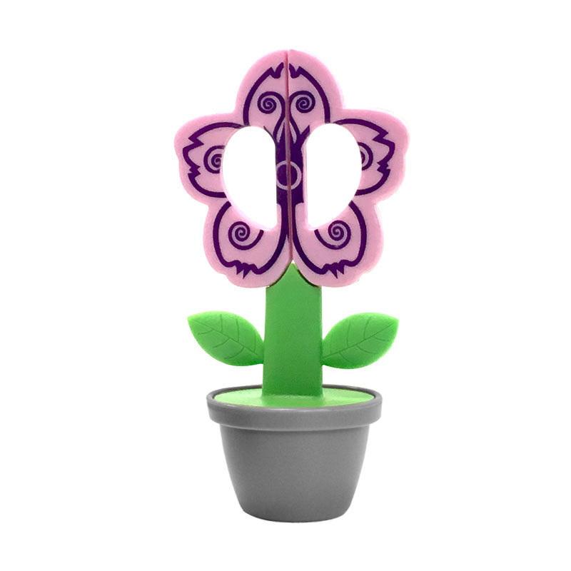 Roztomilé bezpečnostní nůžky ve tvaru květu, vyrobené z ABS pryskyřice, vhodné pro kancelářské a školní potřeby, dekorace na stůl.