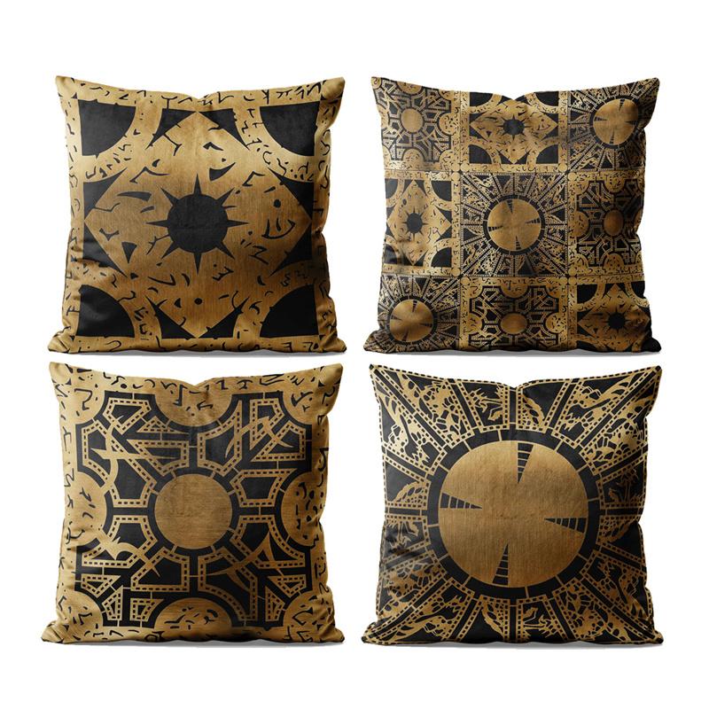 Gaslight Gatekeep Girlboss Set of 4 Lament Configuration Throw Pillow Cushion Covers 45cm x 45cm