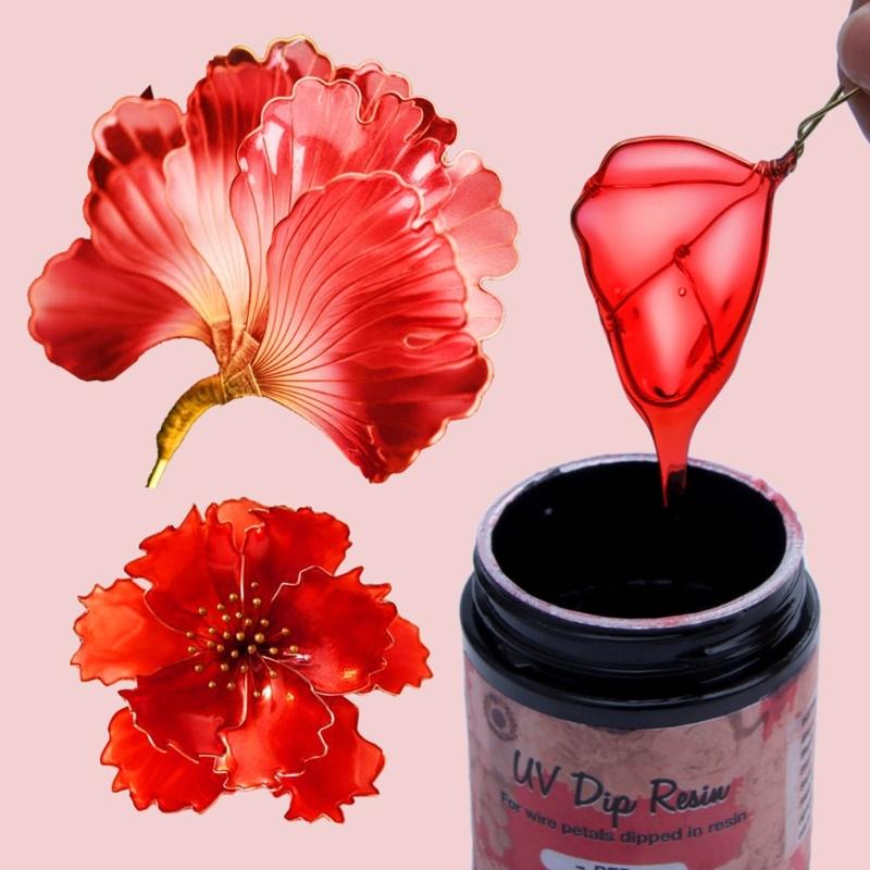 UV DIP Resin Glue Transparent UV Glue Ultraviolets Curing Flower Making Liquid DIY Hairpin Earring Resin Jewelry Making