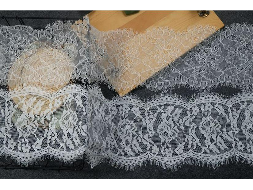 Tela de encaje de pestañas suaves para vestidos de novia, velos, faldas y cortinas