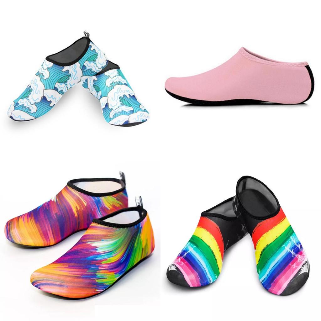 Colorful Lycra Swim Socks Anti-slip Dive Booties Perfect For Snorkeling And Beach Activities