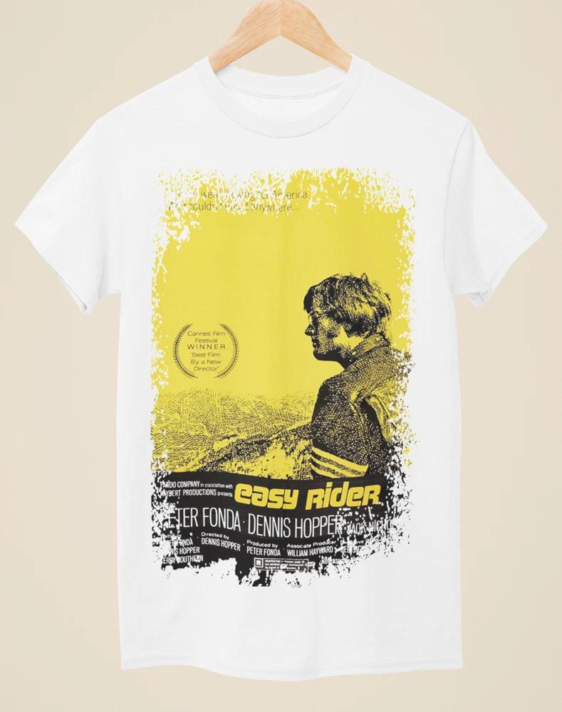 Easy Rider Movie Poster Inspired Unisex White TShirt S