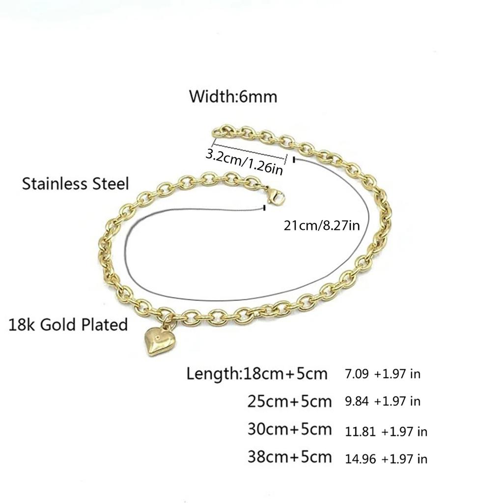 Pet Wedding Heart Collar Jeweled Necklace Heart Charm Wedding Costume Stainless Steel Heart Necklace