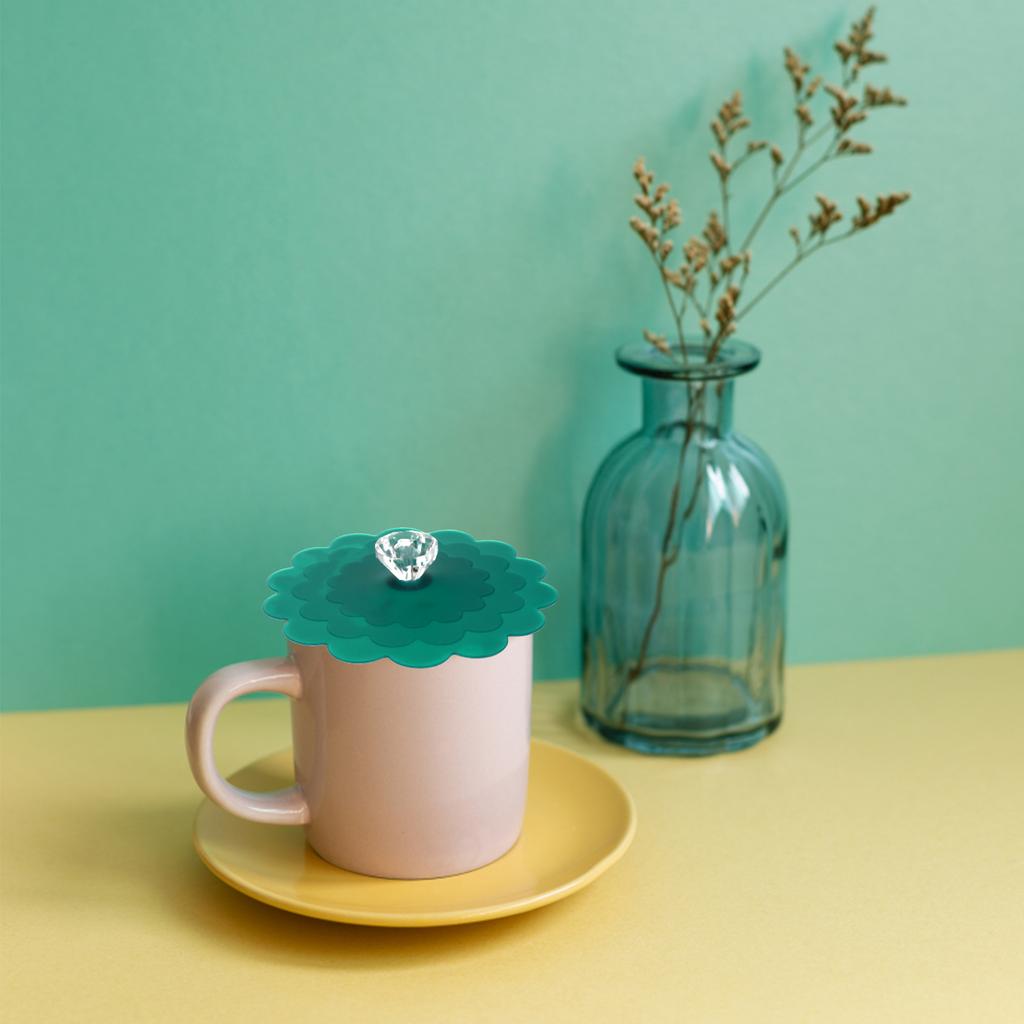 6 Pcs Tumbler Cup Covers Lace Silicone Coffee Mug with Lid Reusable Alcohol Protection
