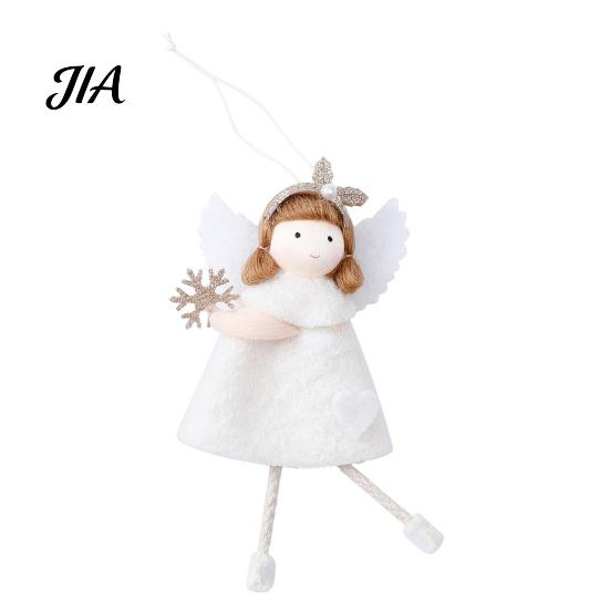 Nordic Style Holiday Decor Christmas Plush Doll Ornament, Xmas Tree Decorative Angel Easy Hanging Ornament Pendant for Tree, Winter Home Party