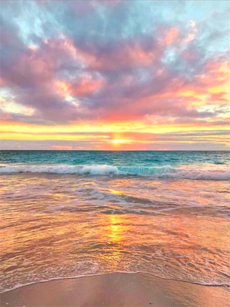 5D Diy Diamond Painting Mosaic Sunset Seaside Home Decor Full Square Round Embroidery Beach Landscape Wall Art